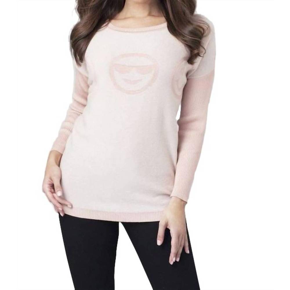NEW ANGEL reversible emoji sweater in pink